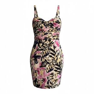 Banana Republic Silk Floral Knotted Strapless Convertible Dress Size 8